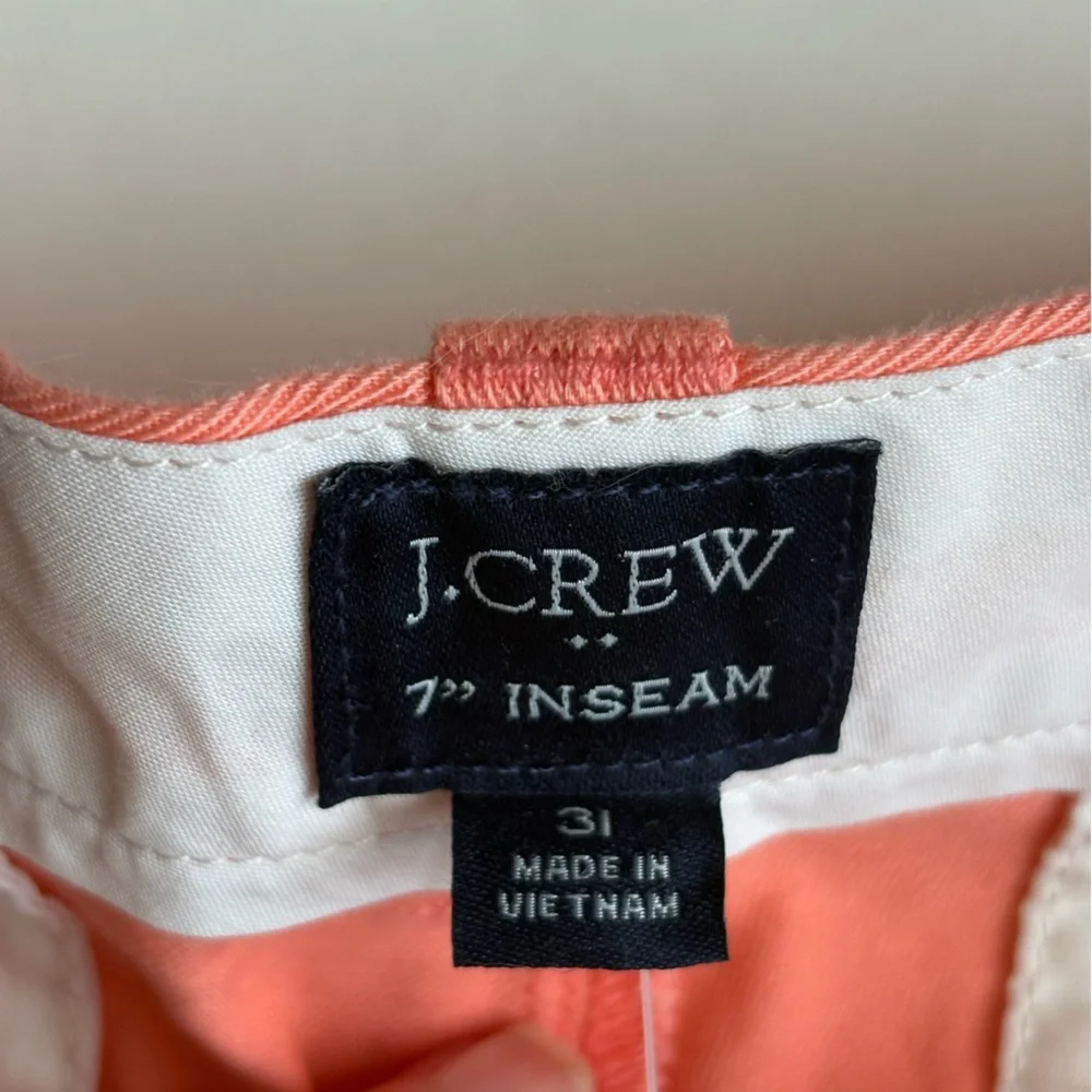 NWT J. Crew Mens Chino Shorts Size 31 Tangerine